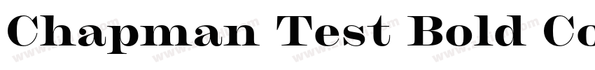 Chapman Test Bold Co字体转换